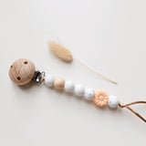 Fopspeenketting newborn bloem