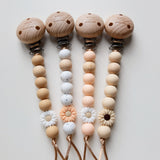 Fopspeenketting newborn bloem