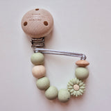 Fopspeenketting newborn bloem