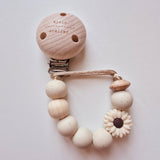 Fopspeenketting newborn bloem