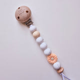 Fopspeenketting newborn bloem