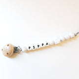 Fopspeenketting met naam hexa - Klein Atelier