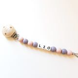 Fopspeenketting met naam unicolor - Klein Atelier