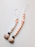 Fopspeenketting newborn bloem