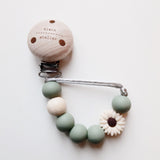 Fopspeenketting newborn bloem