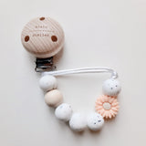 Fopspeenketting newborn bloem