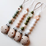 Fopspeenketting newborn bloem