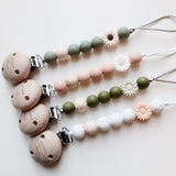 Fopspeenketting newborn bloem