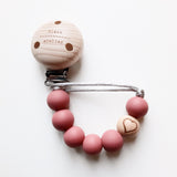 Fopspeenketting newborn houten kraal