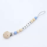 Fopspeenketting met naam hout - Klein Atelier