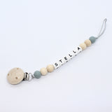 Fopspeenketting met naam hout - Klein Atelier