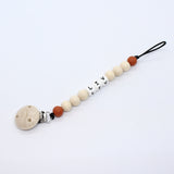 Fopspeenketting met naam hout - Klein Atelier