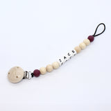 Fopspeenketting met naam hout - Klein Atelier