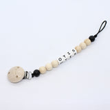 Fopspeenketting met naam hout - Klein Atelier