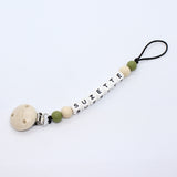 Fopspeenketting met naam hout - Klein Atelier