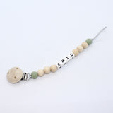 Fopspeenketting met naam hout - Klein Atelier
