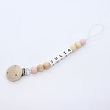 Fopspeenketting met naam hout - Klein Atelier
