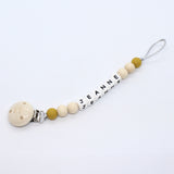 Fopspeenketting met naam hout - Klein Atelier