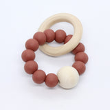 Bijtring met houten kraal - Klein Atelier