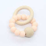 Bijtring met houten kraal - Klein Atelier