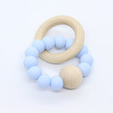 Bijtring met houten kraal - Klein Atelier