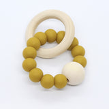 Bijtring met houten kraal - Klein Atelier