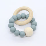 Bijtring met houten kraal - Klein Atelier