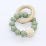 Bijtring met houten kraal - Klein Atelier