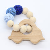 Bijtring met houten figuurtje - Klein Atelier