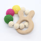 Bijtring met houten figuurtje - Klein Atelier