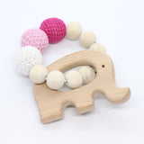 Bijtring met houten figuurtje - Klein Atelier