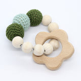 Bijtring met houten figuurtje - Klein Atelier