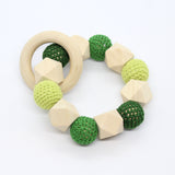 Bijtring met hexagoon en omhaakte kralen - Klein Atelier