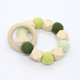 Bijtring met hexagoon en omhaakte kralen - Klein Atelier