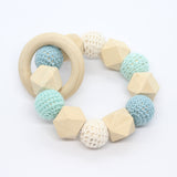 Bijtring met hexagoon en omhaakte kralen - Klein Atelier